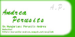 andrea perusits business card